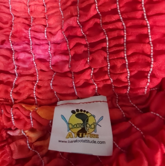 🎊HOST PICK 🎊Barefoot Attitude Red Bandeau Top New Without Tags - Picture 3 of 7